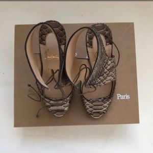 Christian Louboutin python Allegra 120mm